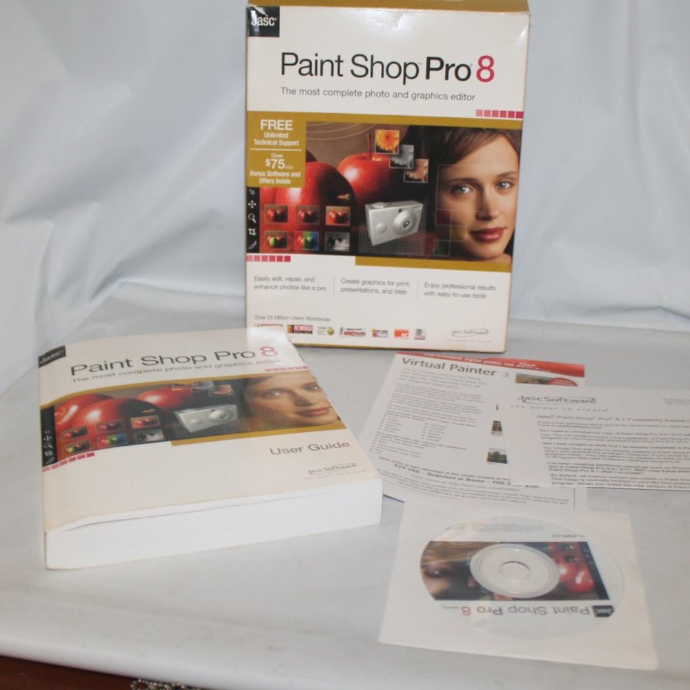 New Paint Shop Pro 8 In Box Compatible w Windows 10 - Picture 2 of 7